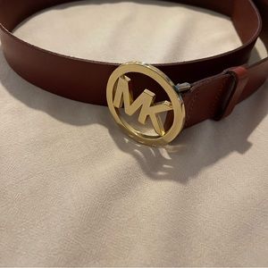 Tobacco brown Michael Kors leather belt